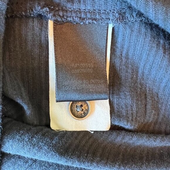 John Varvatos Blue & Black Stripe Polo Shirt With Wooden Buttons - Picture 4 of 5